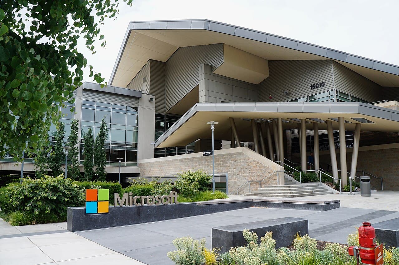 A sede da Microsoft em Redmond, no estado de Washington.